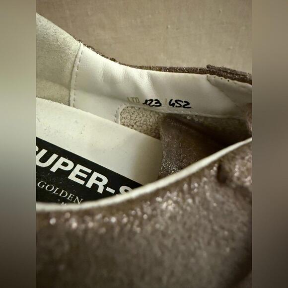 Golden Goose GGDB Private Ed Super Star suede pink leather w glitter NIB 40 - Picture 5 of 12